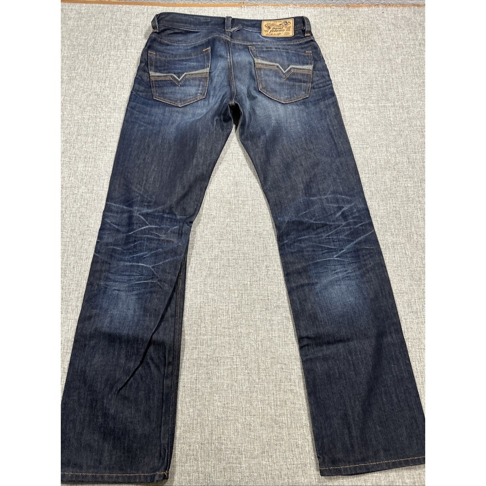 Diesel Larkee Jeans Mens 31x32 Relaxed Button Fly Romania 0073N Straight Denim - Picture 14 of 16